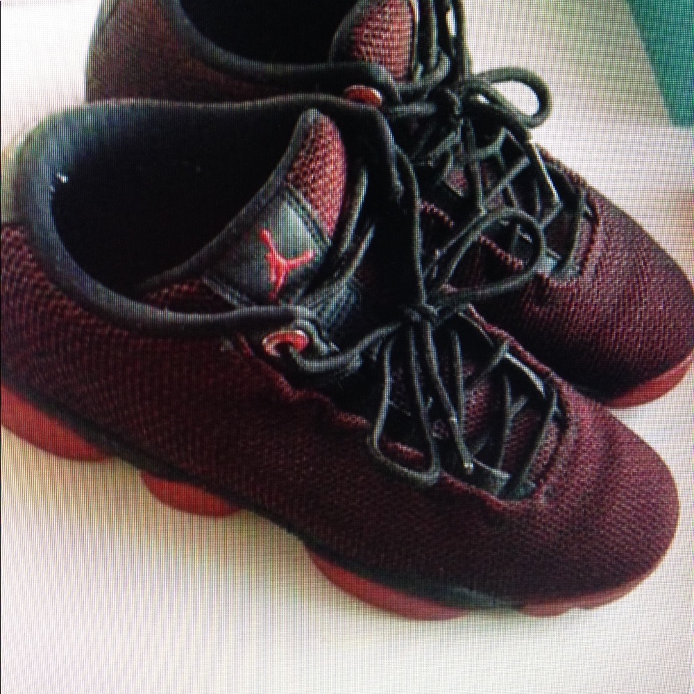 Red and black Jordan's